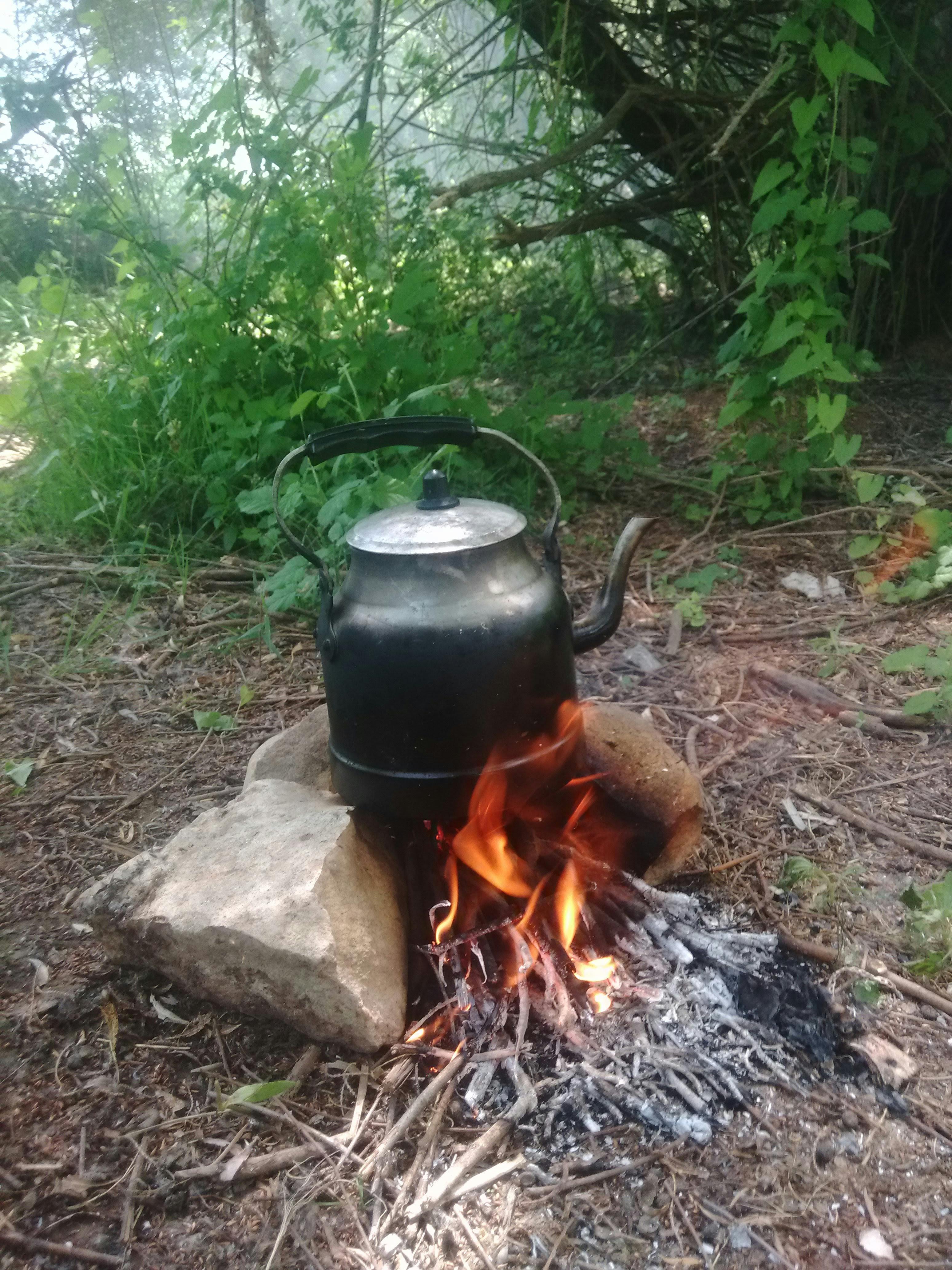 Free stock photo of fire, kettle, outdoor