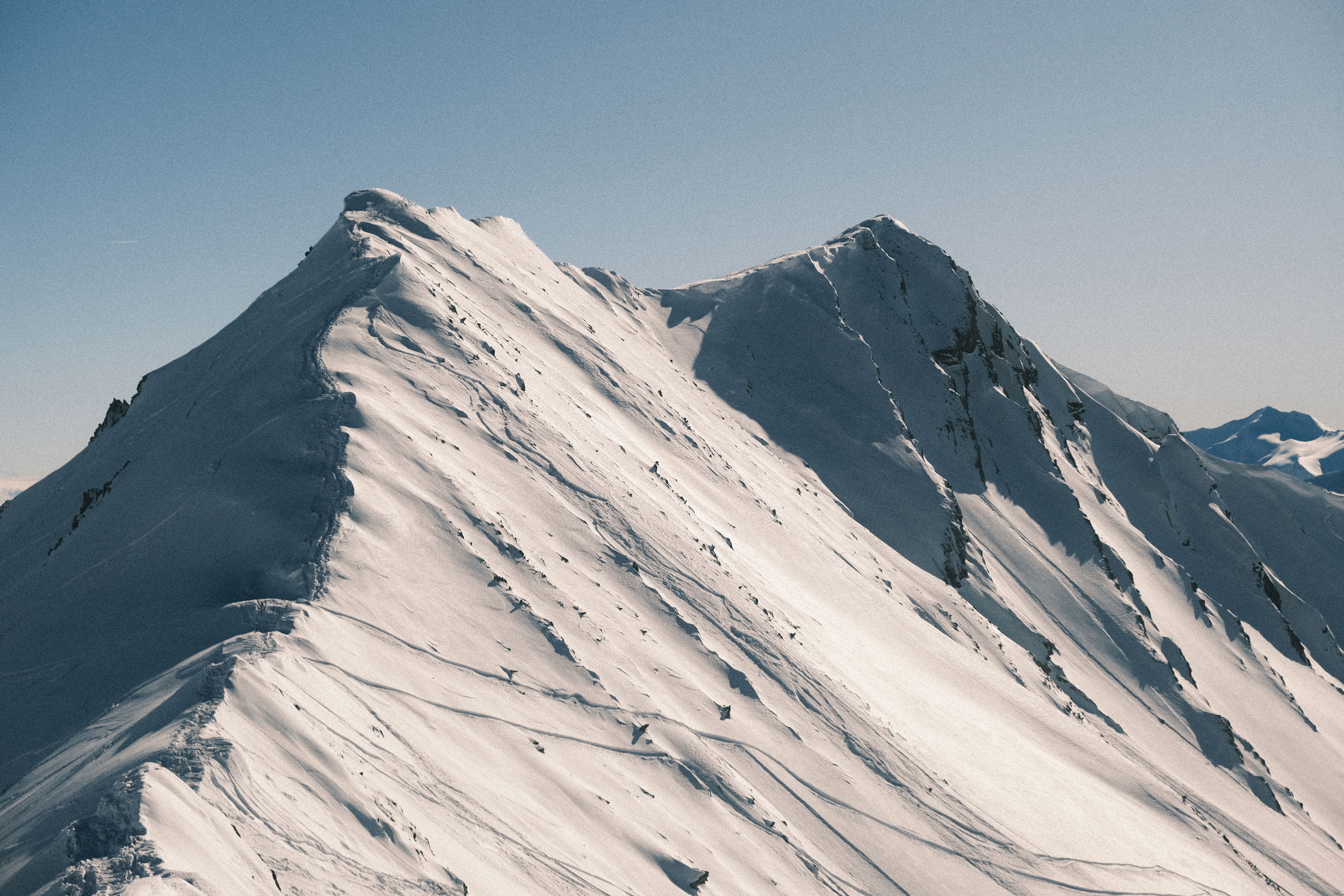 A ridgeline catching the first light