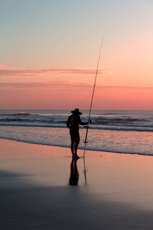 Kostenloses Stock Foto zu angeln, angler, barfuß