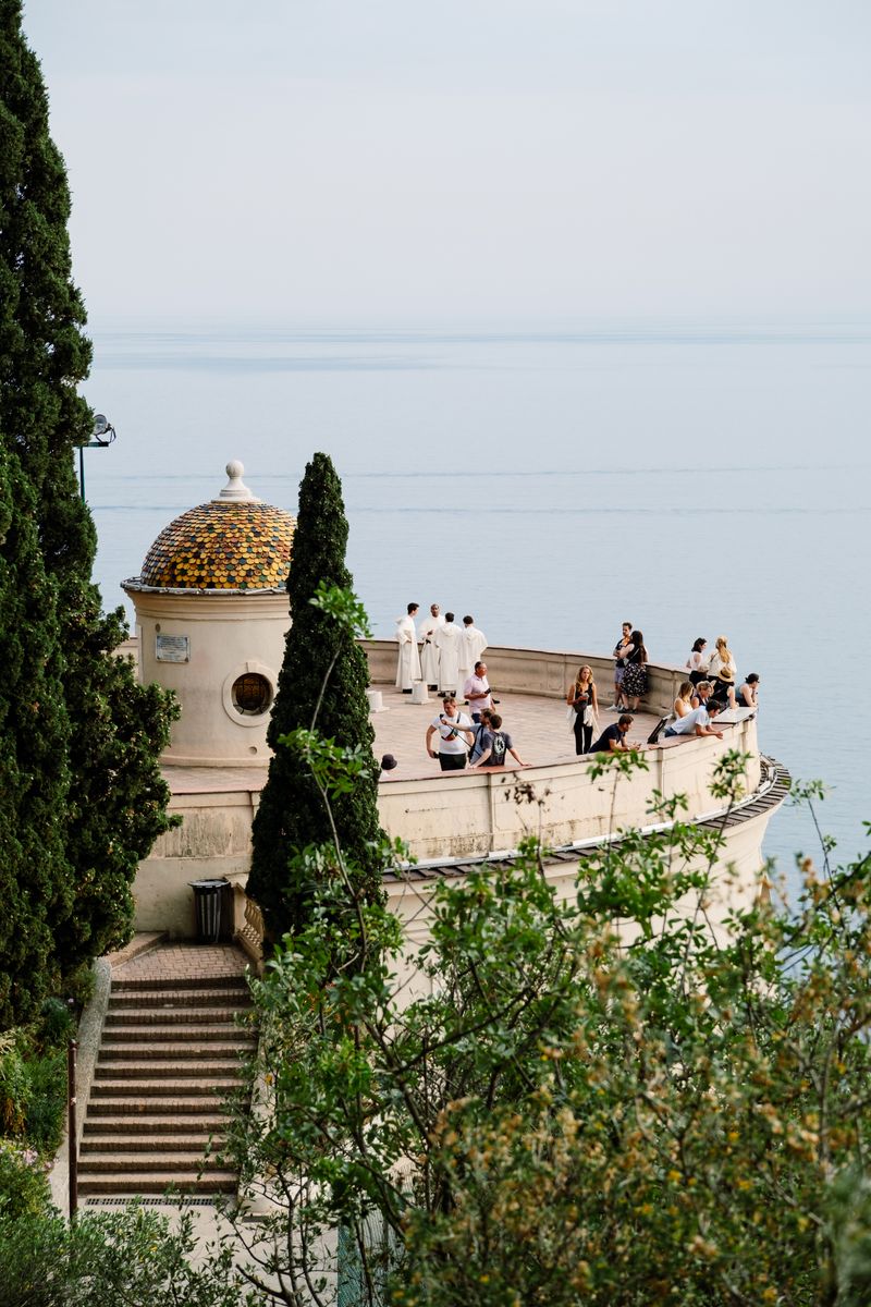 Tour Bellanda terrace on Castle Hill overlooking the Mediterranean in Nice