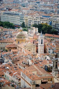 Explore the classic architecture of Nice with this stunning aerial view.