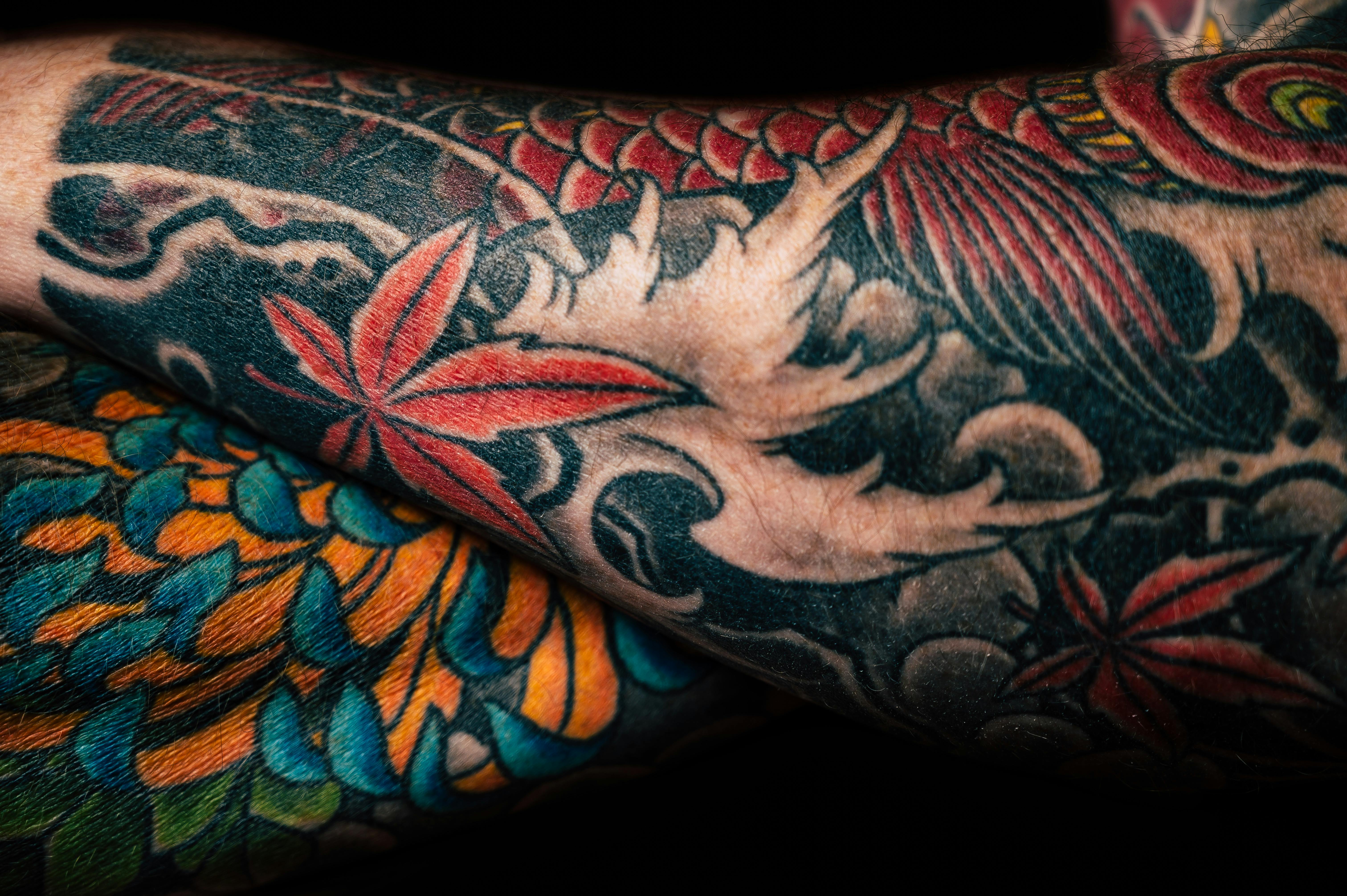 Bird  Leaves Blastover  Tattoo Abyss Montreal