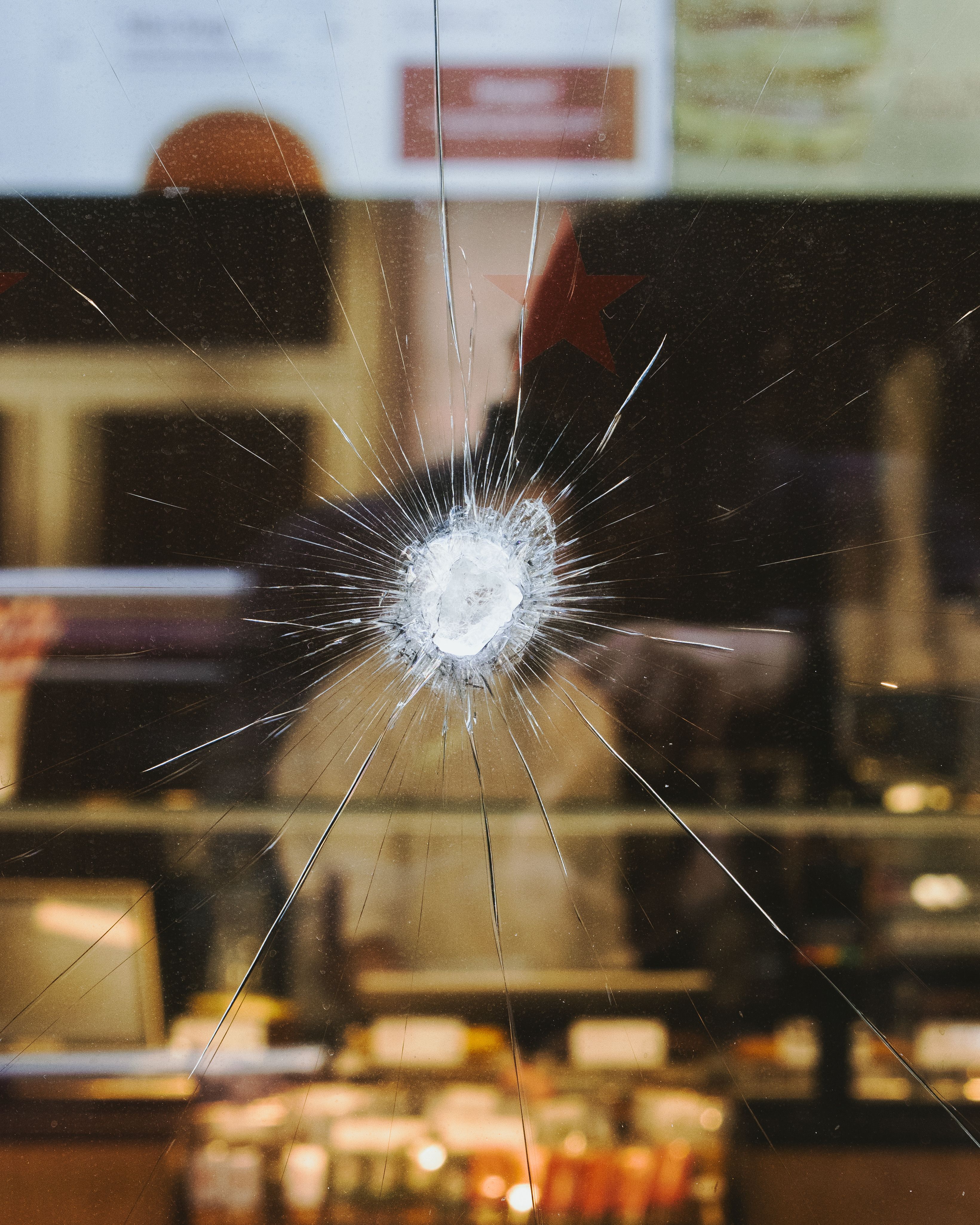 damaged shop storefront glass
