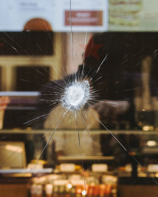 damaged shop storefront glass