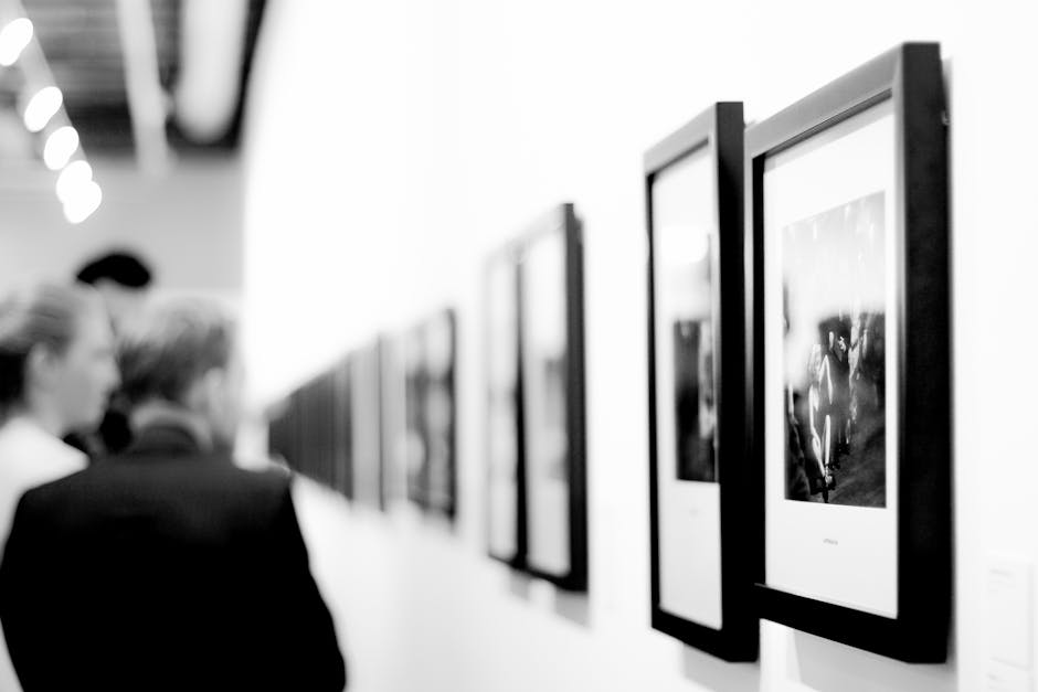 art, black-and-white, exhibition