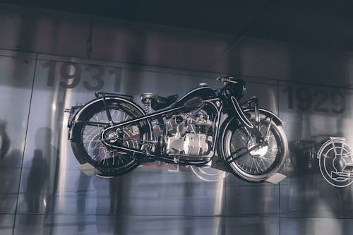 Black and Gray Motorcycle Scale Model