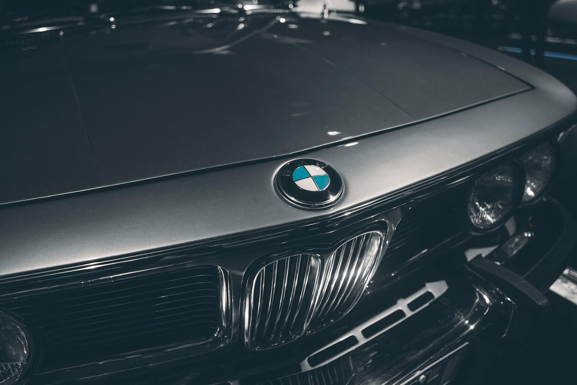 Grayscale Photography of BMW Car