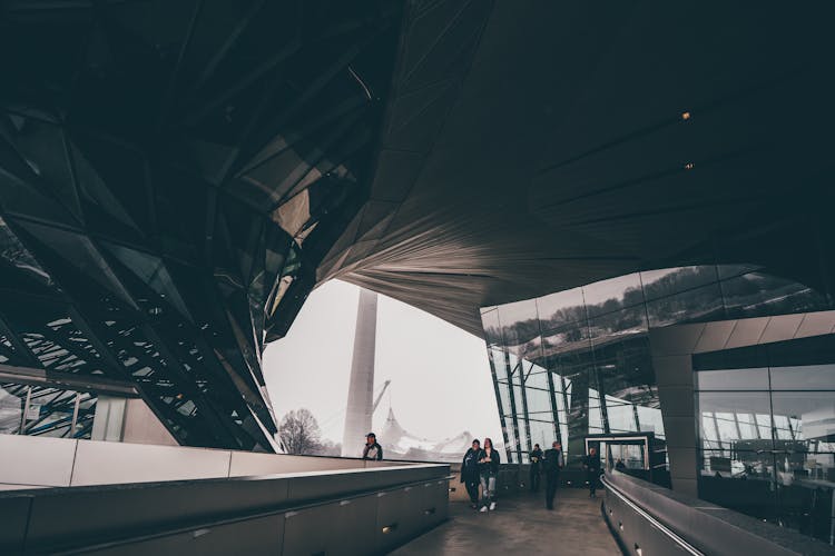 People Walking Inside Building