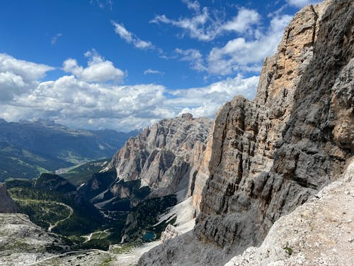 The view from the top of a mountain