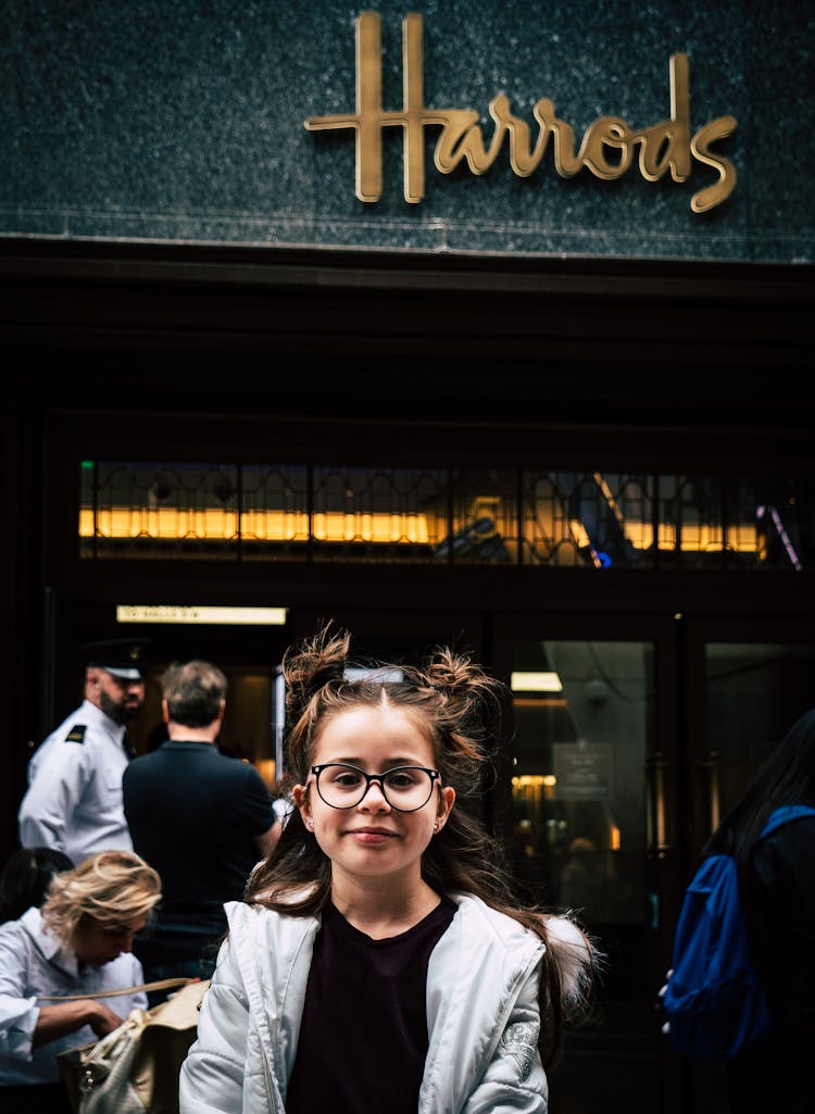 Girl Smiling Near Harrods