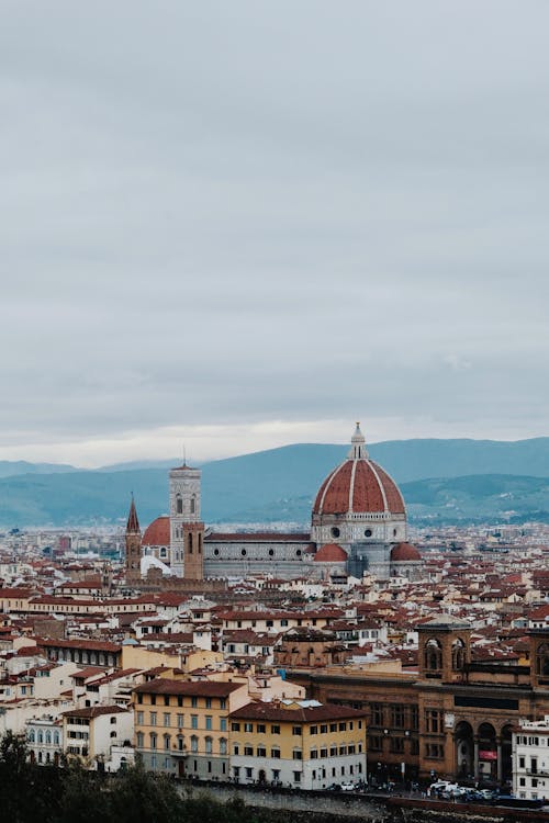 Ingyenes stockfotó drónfelvétel, épületek, Firenze témában