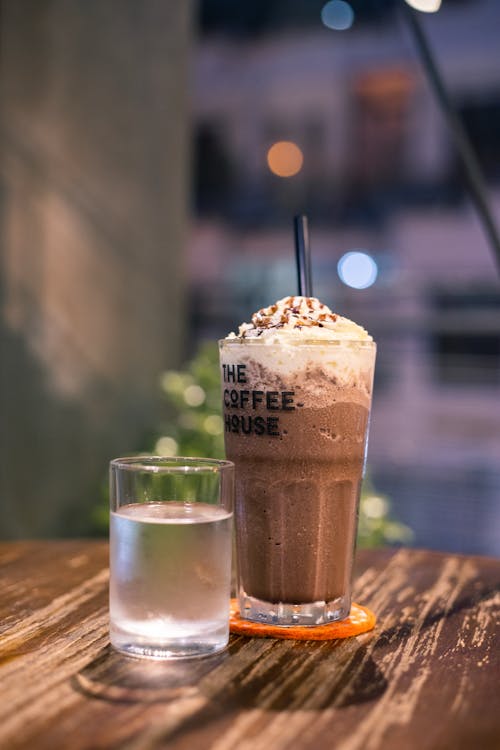 Brown Beverage on Table