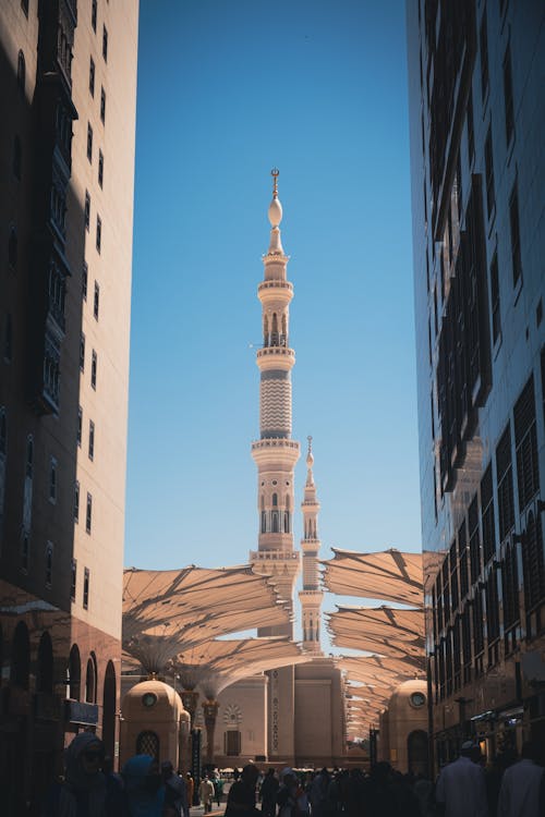 Minaret of Prophets Mosque in Medina