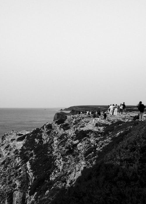 垂直拍攝, 懸崖, 海 的 免費圖庫相片