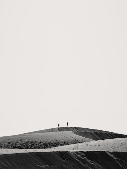 Darmowe zdjęcie z galerii z czarno-biały, ludzie, piasek