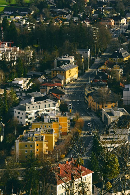 垂直拍攝, 城鎮, 奧地利 的 免費圖庫相片