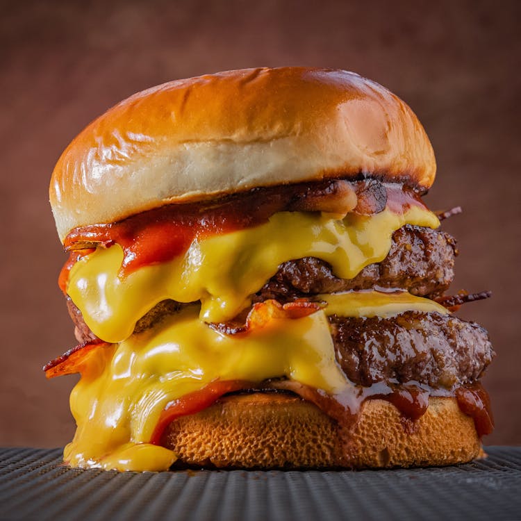 Double Burger With Bacon And Cheese