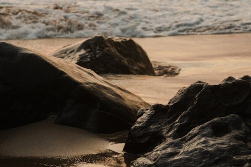 Barren Rocks on Beach