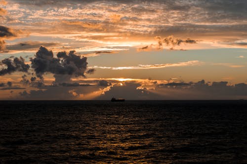 Beautiful Cloudy Sea Sunset