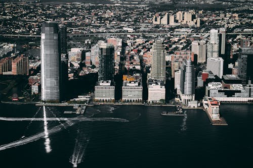 無料 高層ビルの航空写真 写真素材