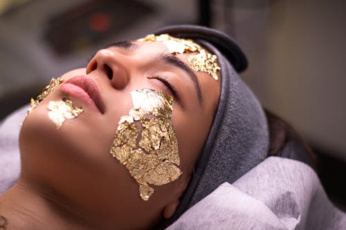 Woman with Mask on Face at Beautician