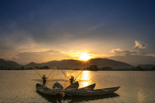 Δωρεάν στοκ φωτογραφιών με αλιείς, Ανατολή ηλίου, αυγή Φωτογραφία από στοκ φωτογραφιών