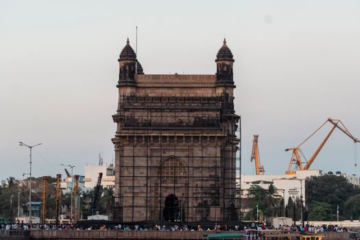 Skyline van Mumbai, India met architectuurafbeelding