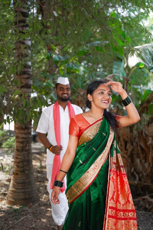 INDIAN COUPLE IN FARM