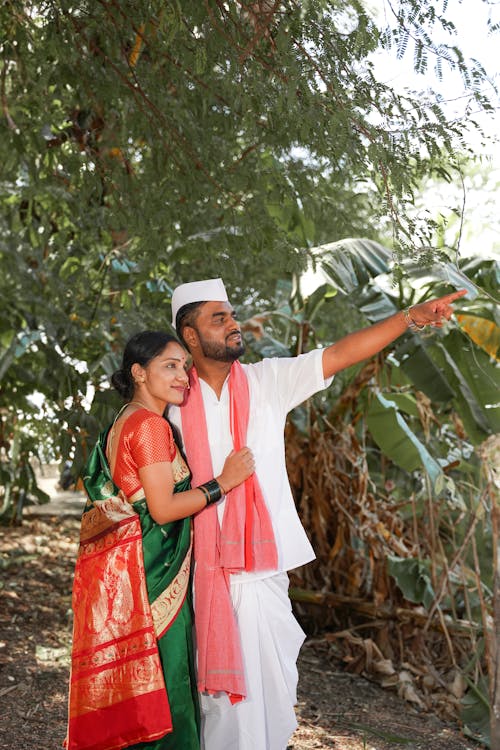 INDIAN COUPLE IN FARM