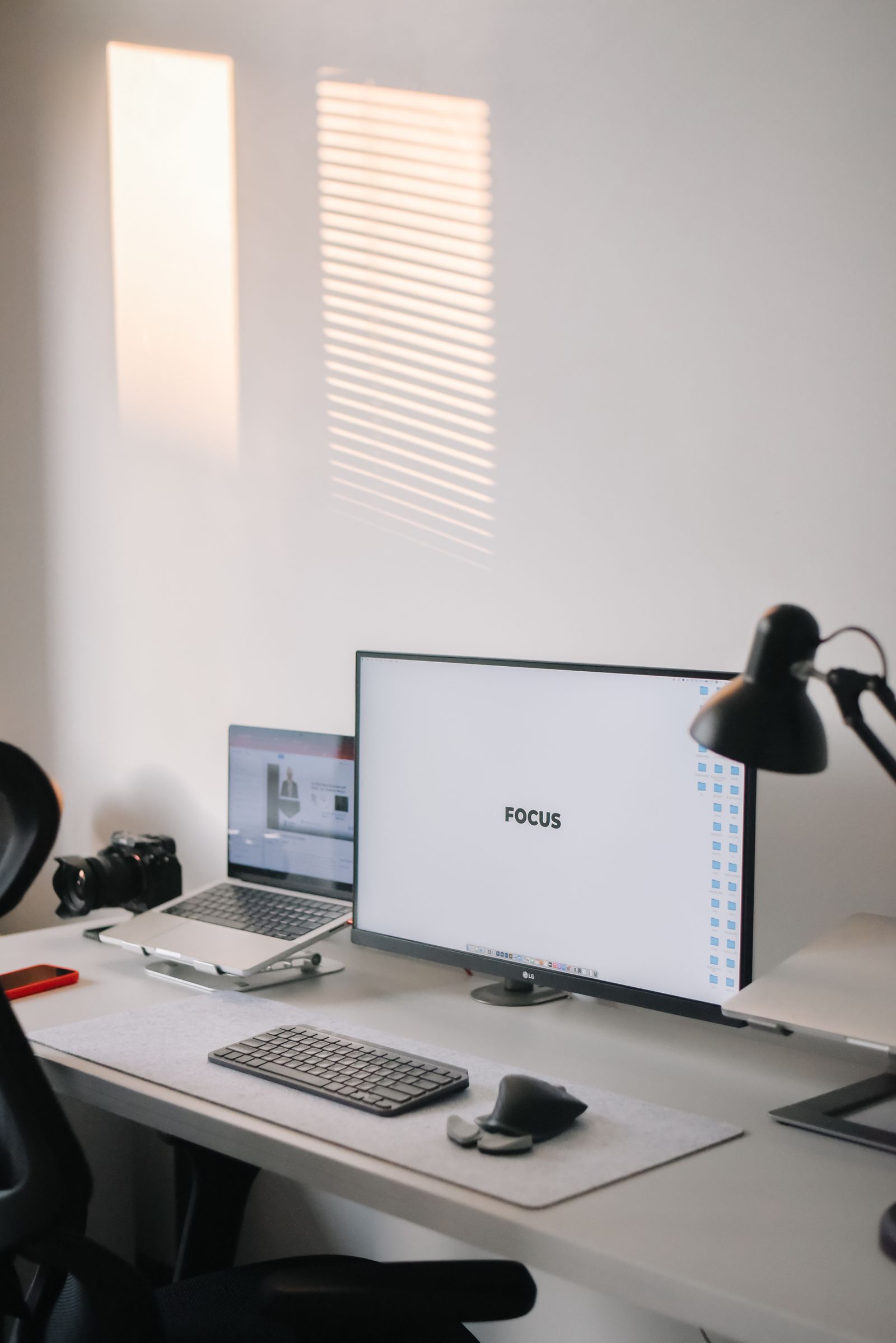 Desk Showing Computer Monitor Two Turned-on Flat Screen Computer Monitors on Desk · Free Stock Photo