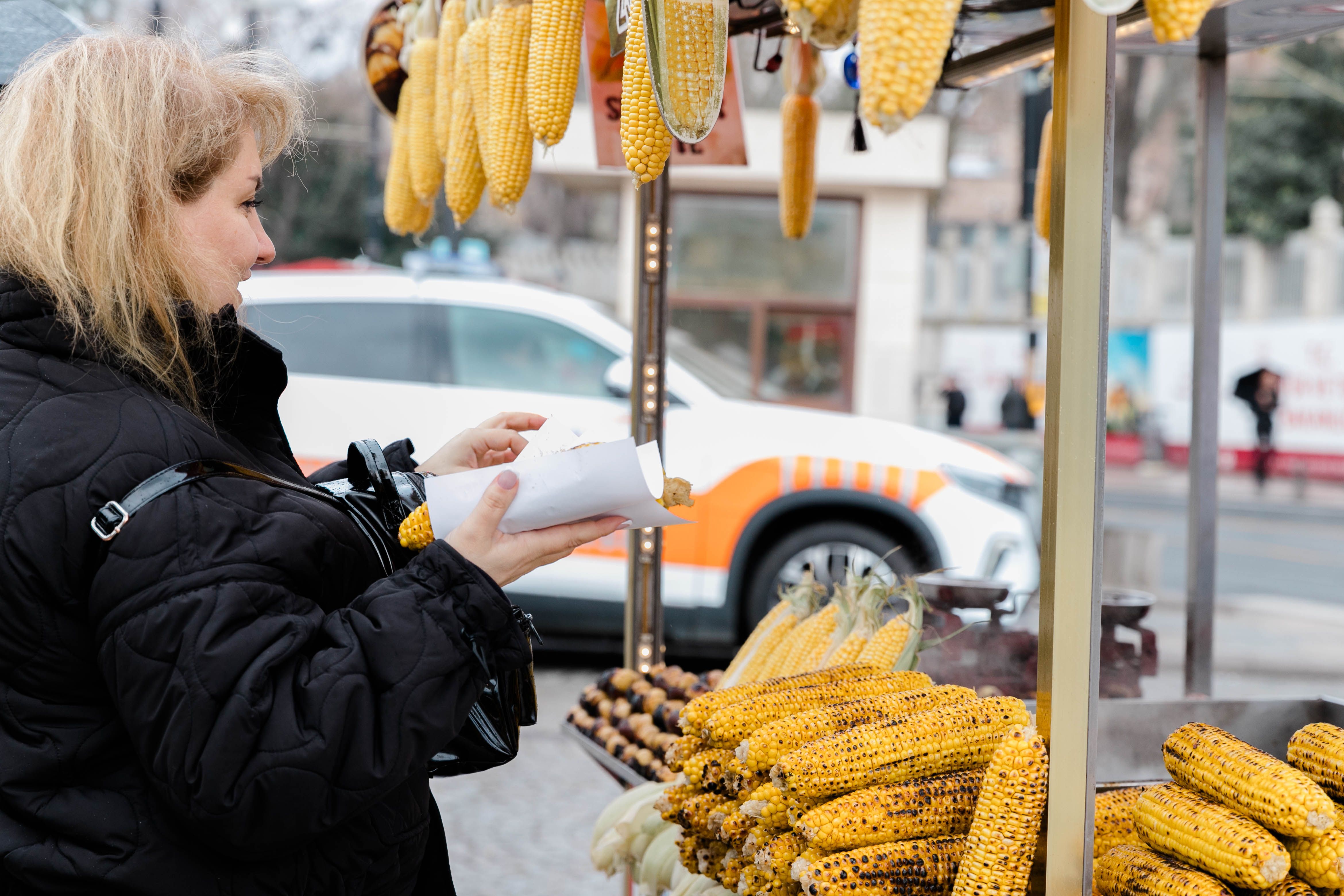 Golden Grilled Corn with a Herb Oil