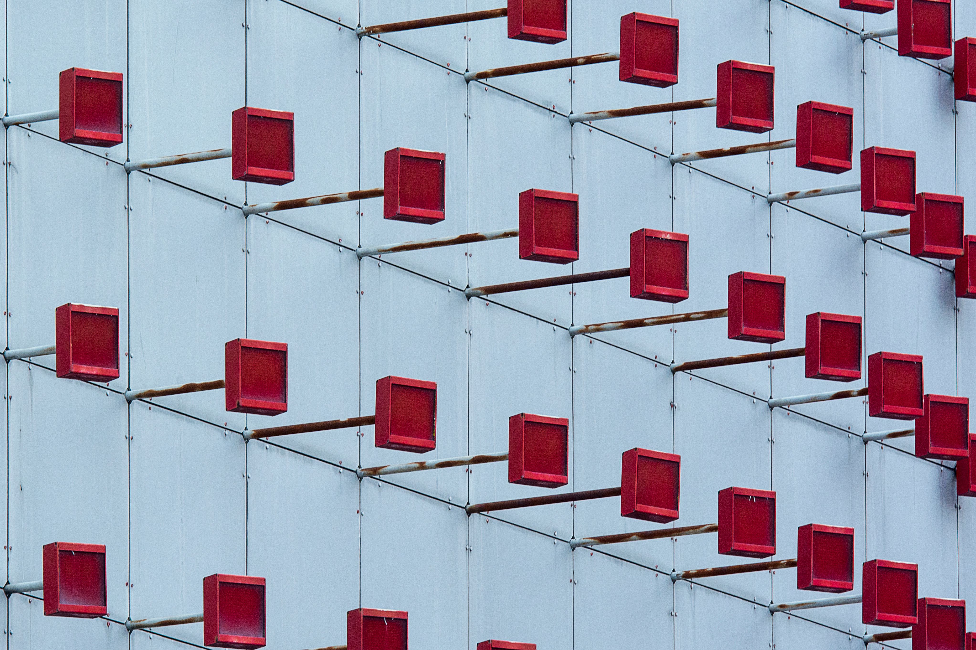 Abstract architectural pattern representing the structured data of an ai writing tool.