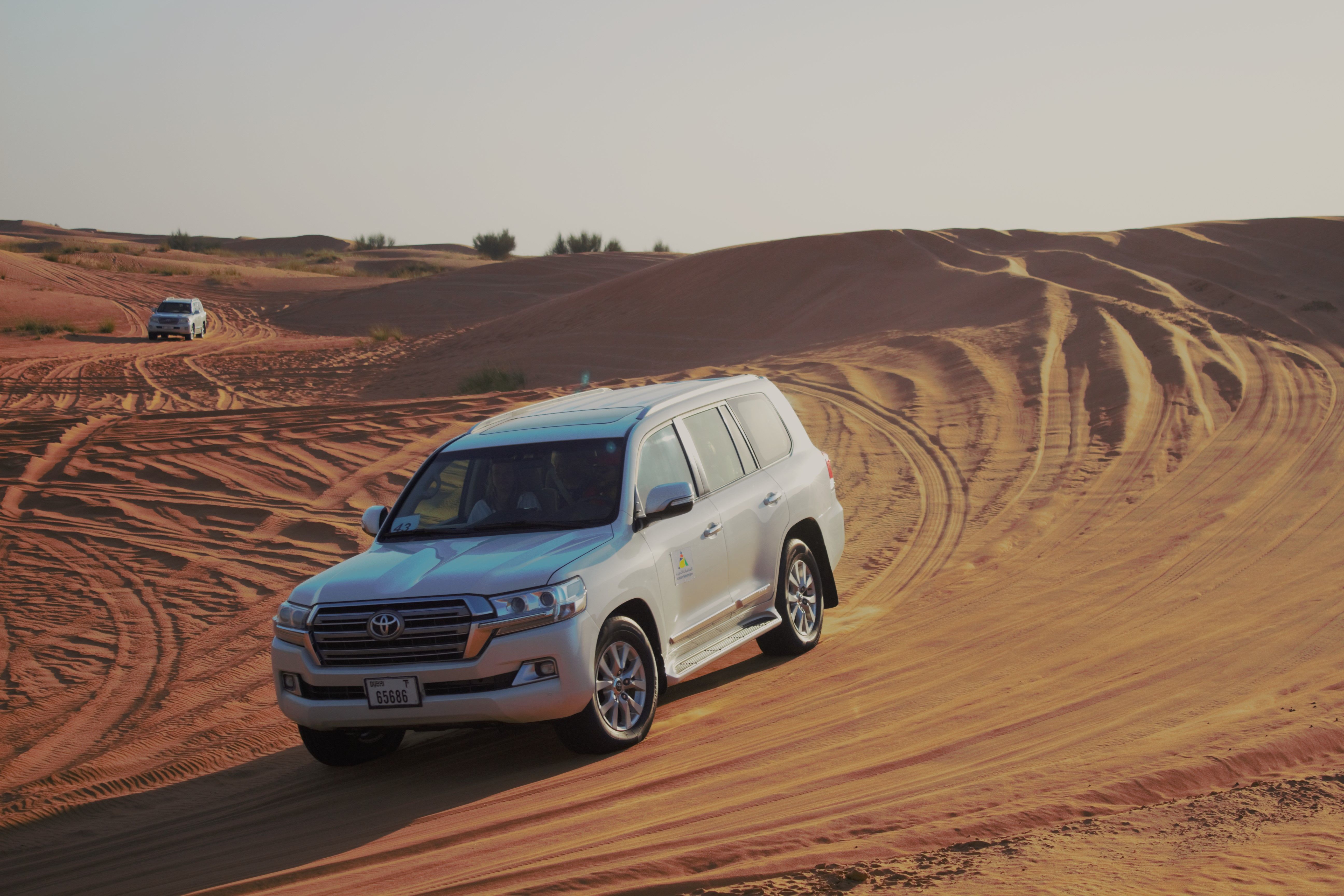 4x4 vehicle dune bashing in the Kuwaiti desert