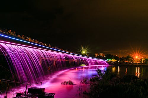 Kostenlos Wasserfälle Bei Nacht Stock-Foto