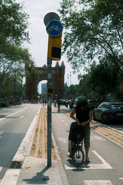 คลังภาพถ่ายฟรี ของ คอย, จักรยาน, ถนนในเมือง