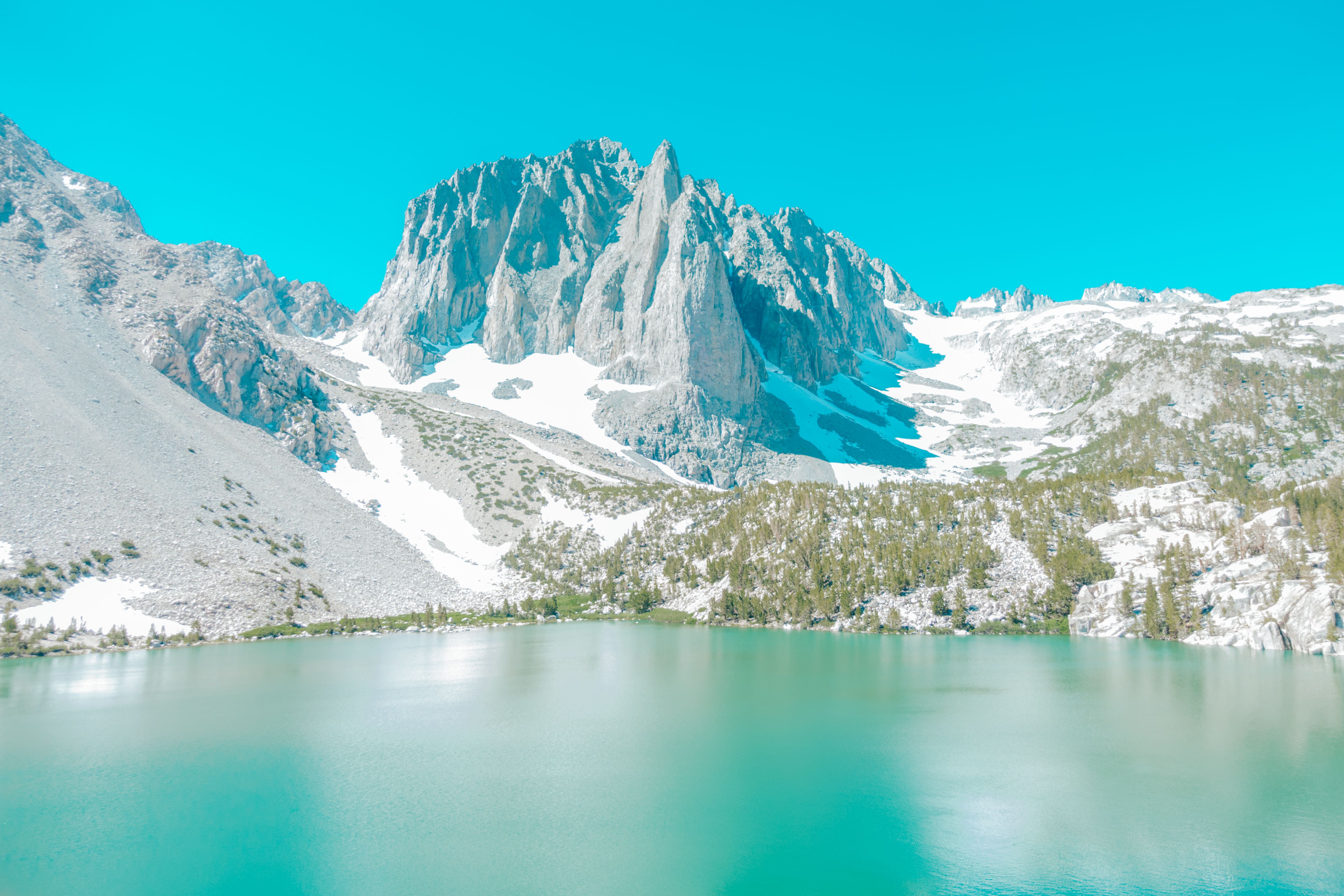 Rocky Mountain by Lake in Inyo National Forest in California, USA ...