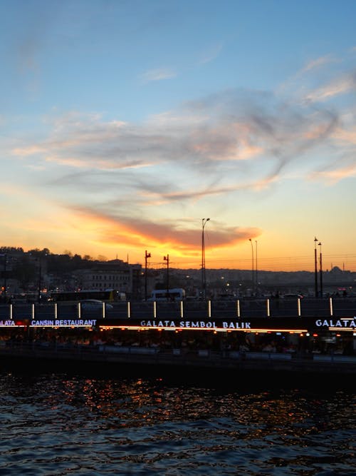 Gratis lagerfoto af aften, belyst, bosphorus-strædet