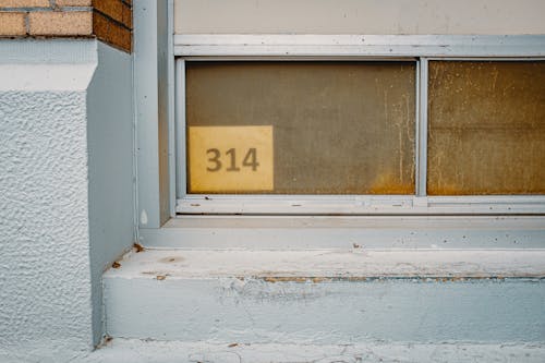 A window with a number 34 on it