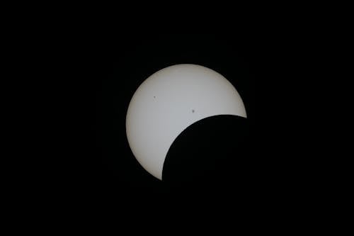 Partial Solar Eclipse with Sun Spots