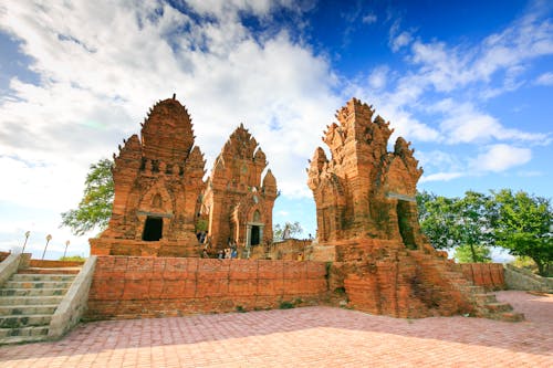 Landscape Photography of Temple Under Cloudy Sky