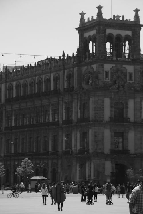 Town Hall in Mexico City in Black and White 