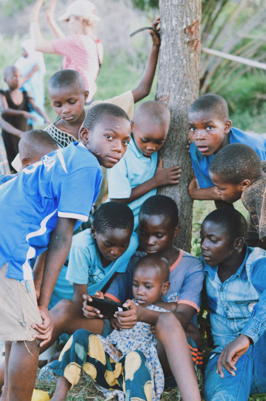 Young people in a rural African community