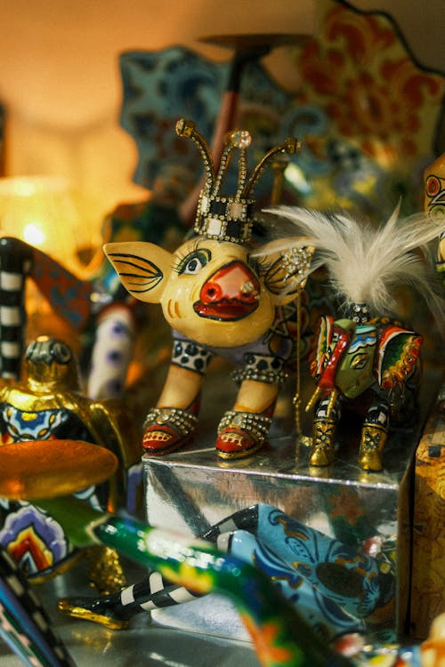 Free A collection of colorful figurines and other items Stock Photo