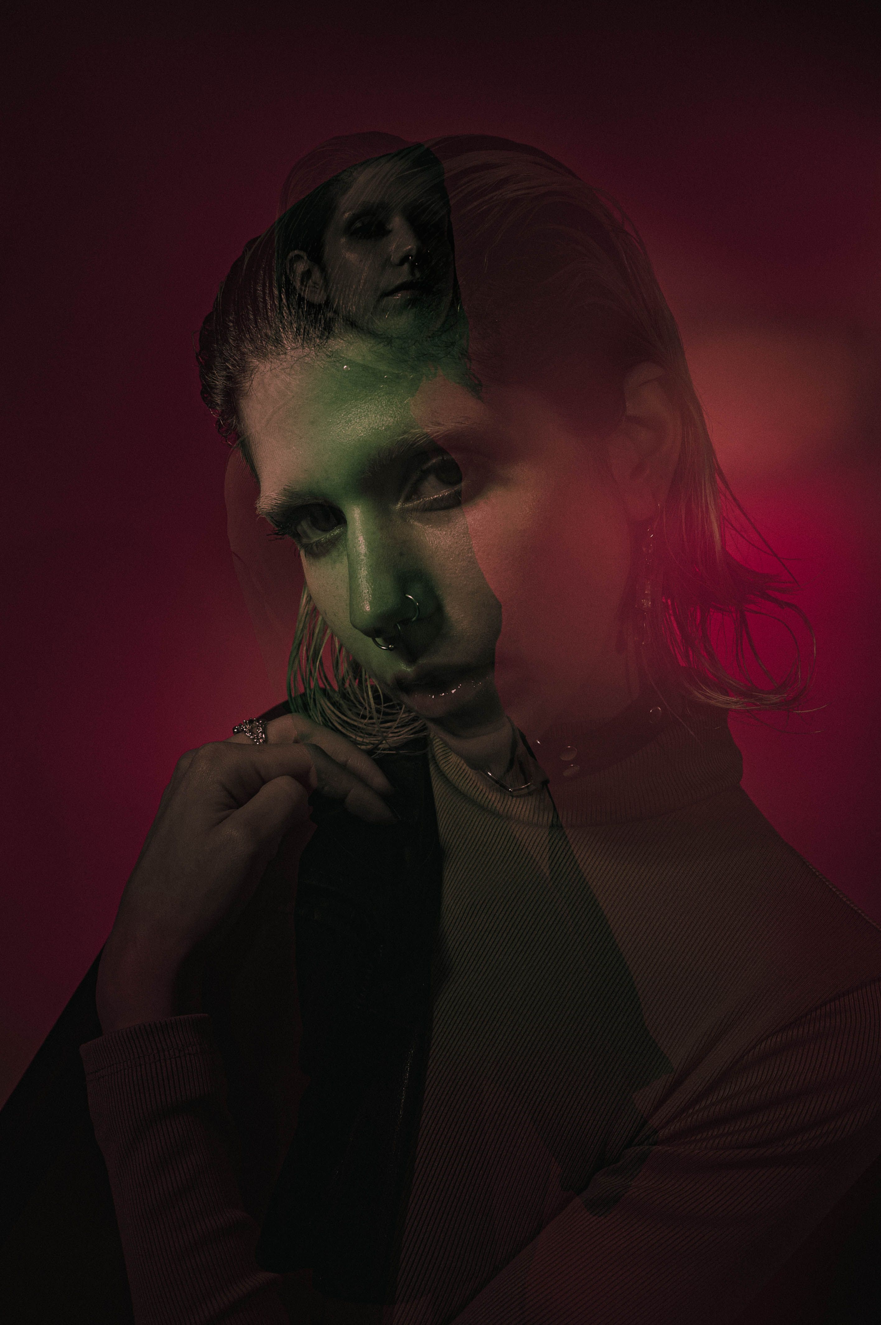 Woman Portrait in Darkness · Free Stock Photo