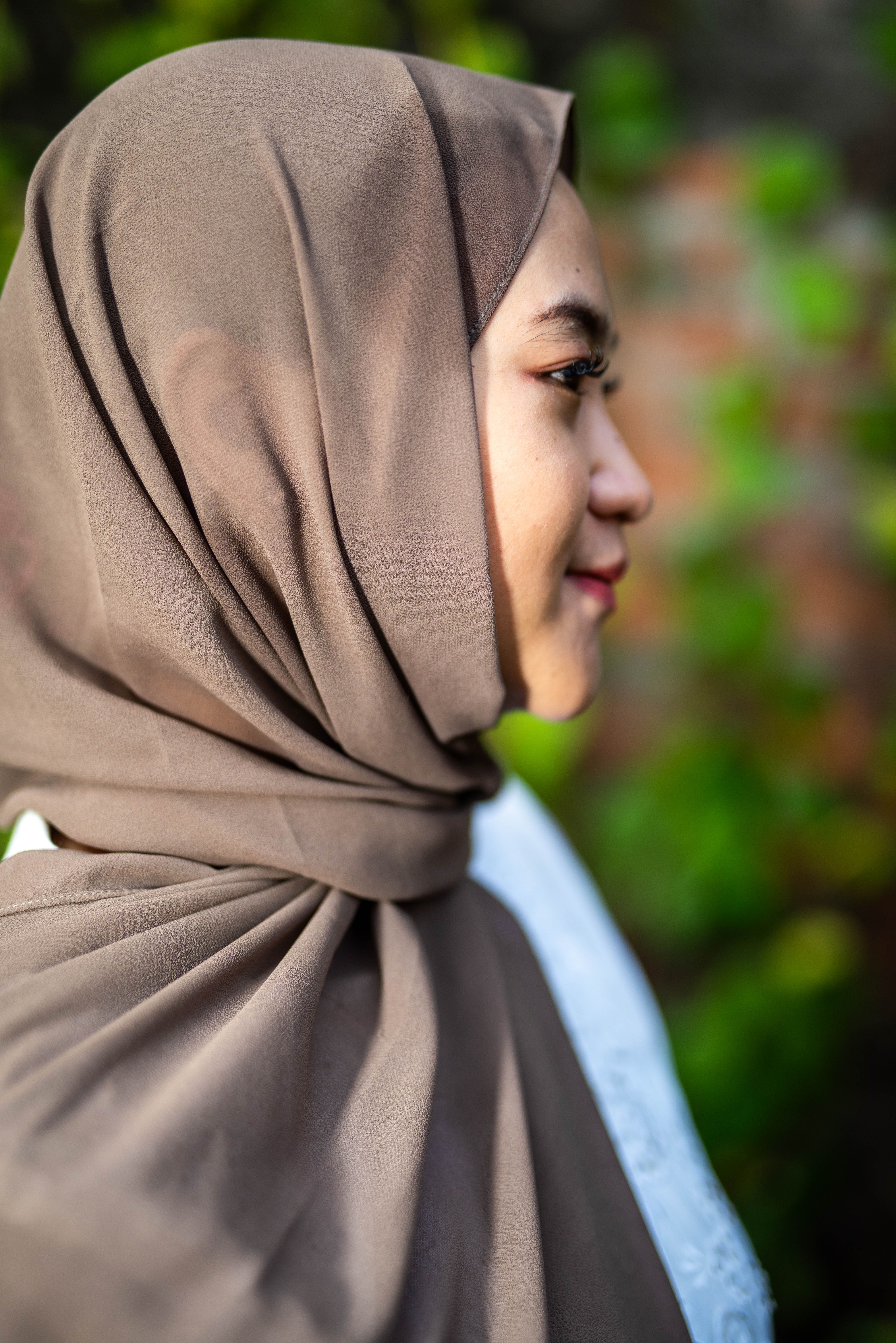 A woman wearing a brown hijab · Free Stock Photo