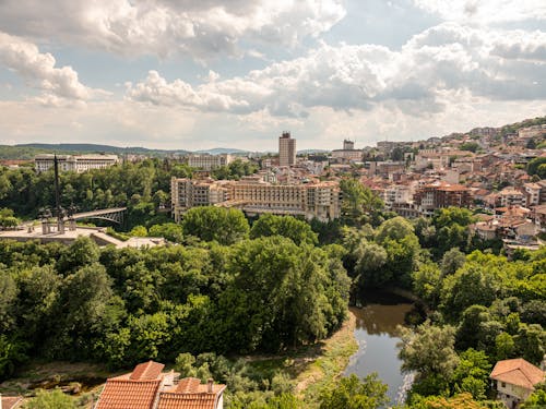 Imagine de stoc gratuită din arbori, Bulgaria, clădiri