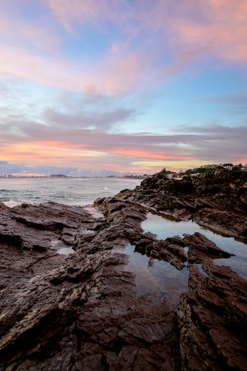 Foto d'estoc gratuïta de capvespre, Costa, erosionat