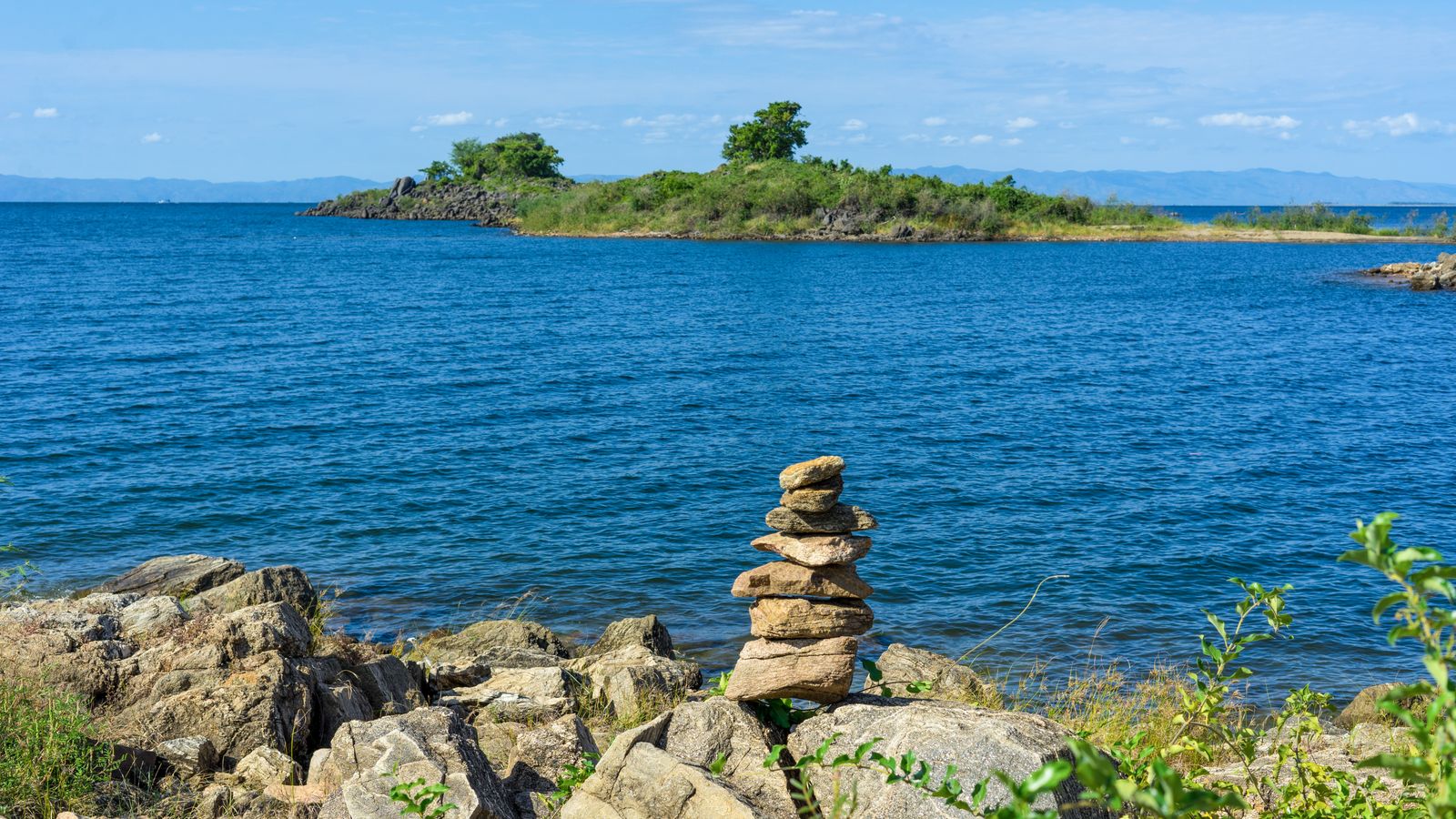 Rocks on a lakeshore, Malawi