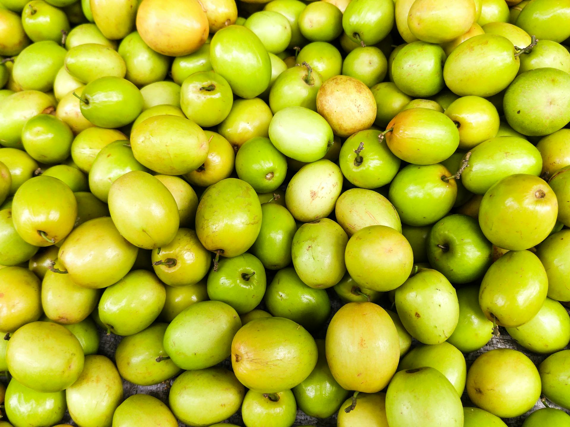 Close-Up Photo Of Pile Of Green Food