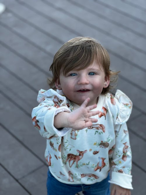 Free a baby with cute Stock Photo